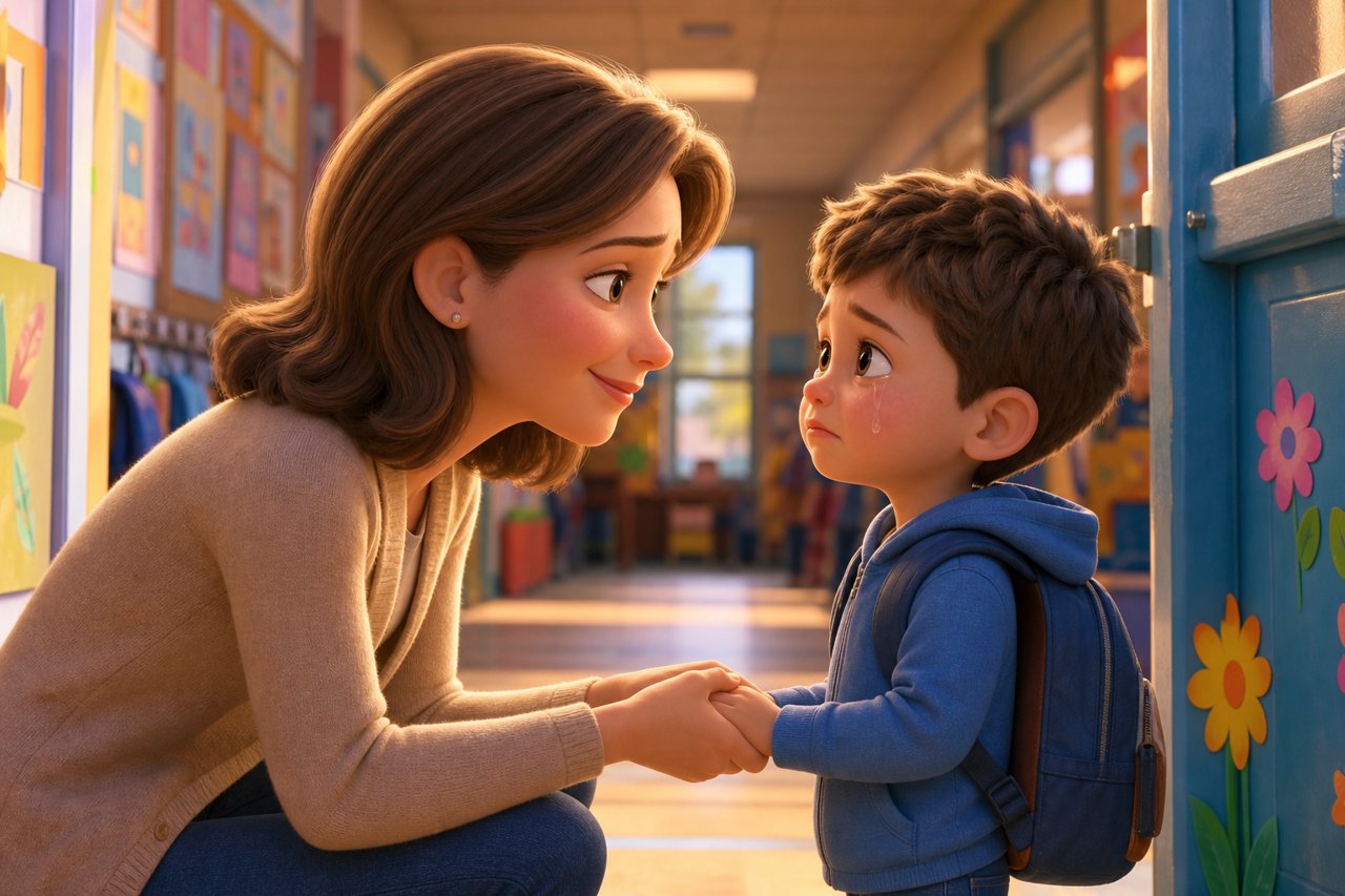 Drop-Off Tears: What to Say When Your Child Cries at the School Door
